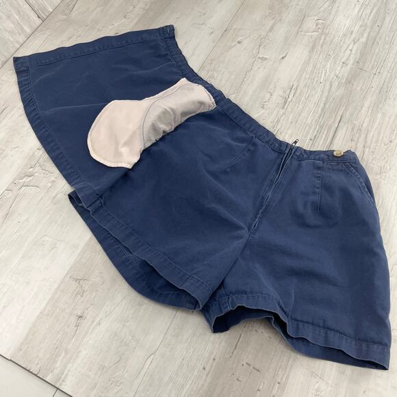 Prides Landing Blue Wrap Skort Skirt Mini Summer Retro Girly Shorts 4 Petite - Picture 3 of 8